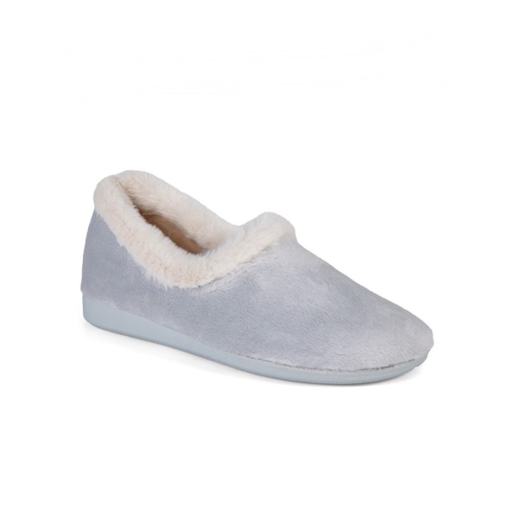 Zapatillas de casa cerradas mujer confort y calidez color gris