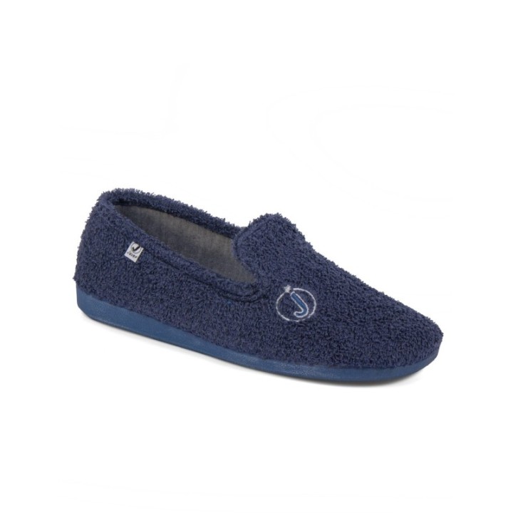 Zapatillas casa caucho natural cerradas color tejano