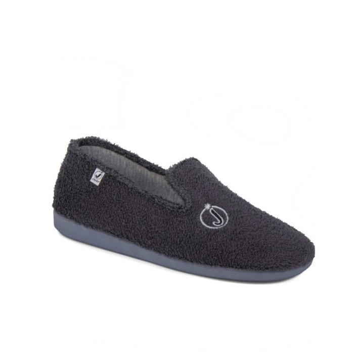 Zapatillas casa caucho natural cerradas gris