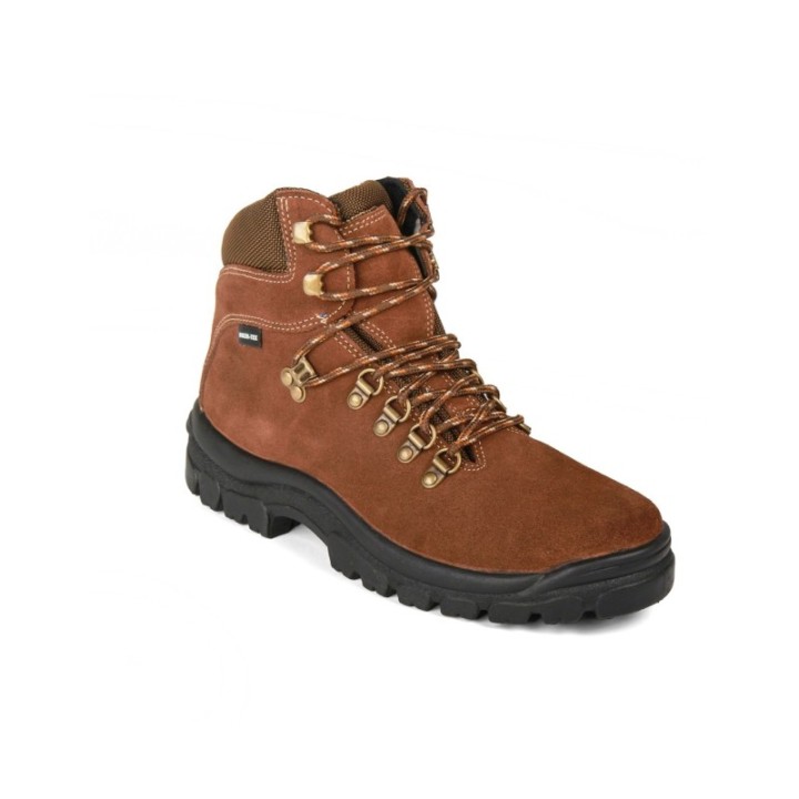 Botas trekking montaña serraje hidrofugado marrón