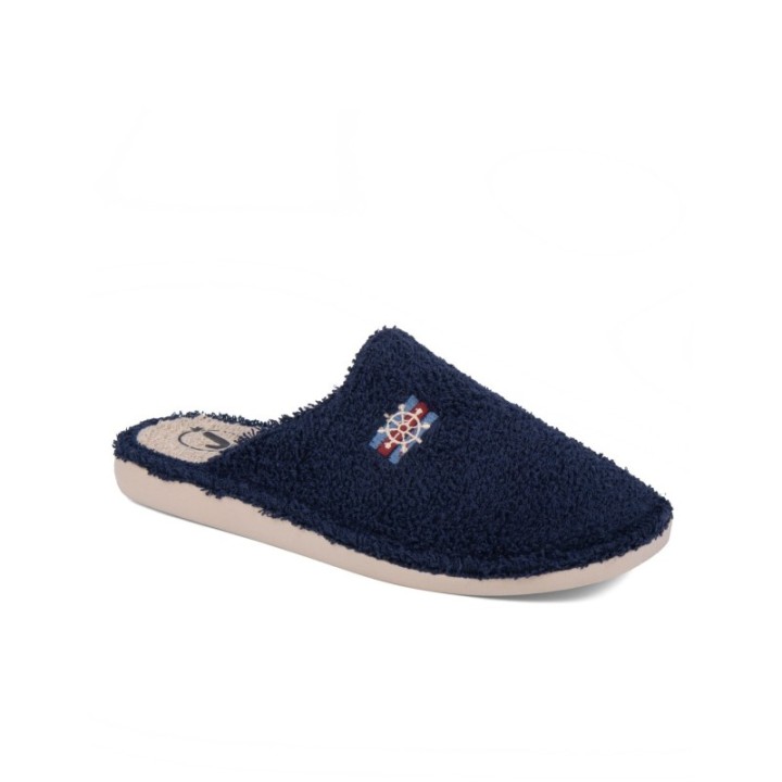 Zapatilla de casa suela EVA especial parquet azul marino