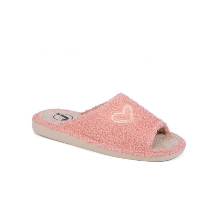 Zapatilla de casa suela EVA especial parquet puntera abierta color pastel