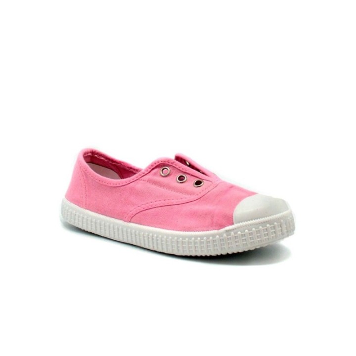 Zapatillas material Orgánico puntera blanca color rosa