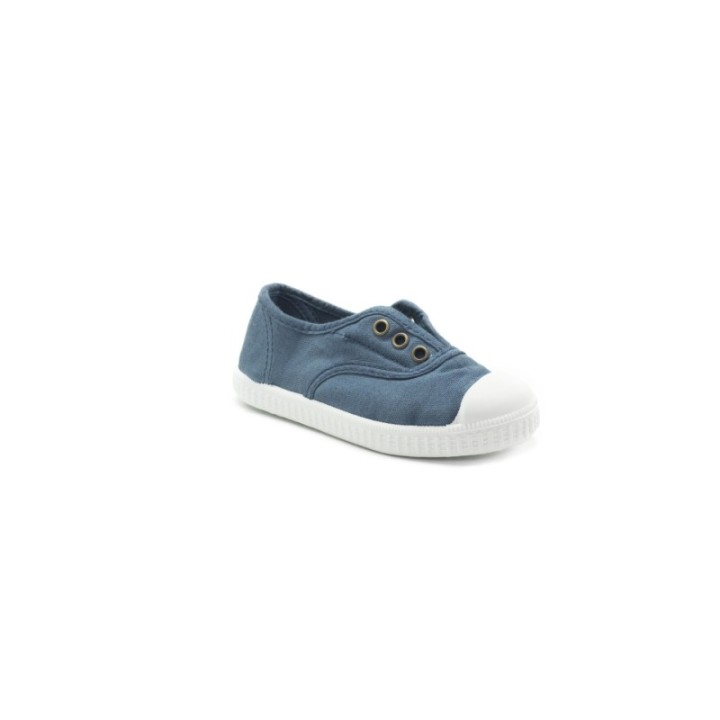 Zapatillas material Orgánico puntera blanca color jeans