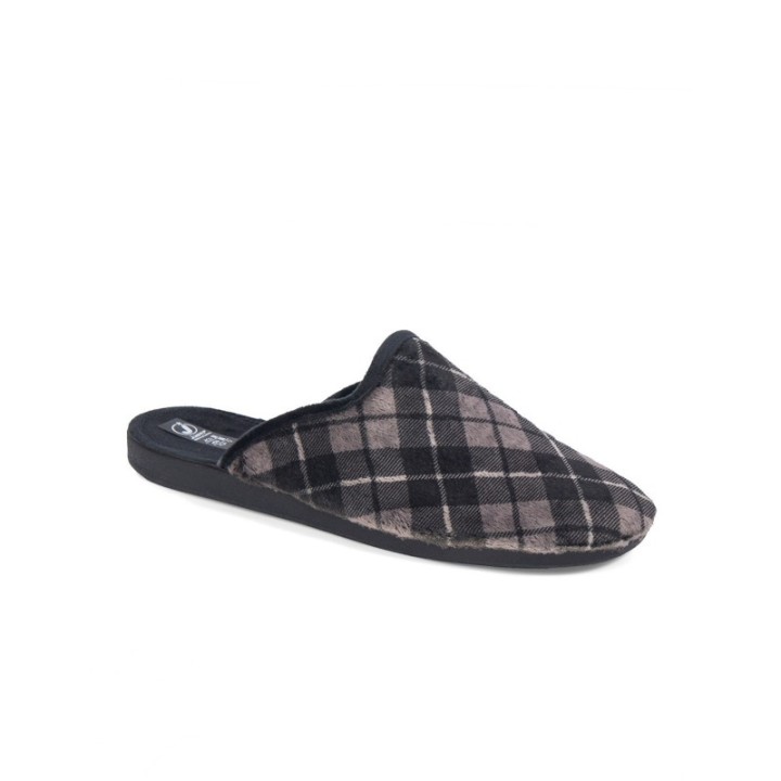 Zapatillas casa abiertas hombre color negro