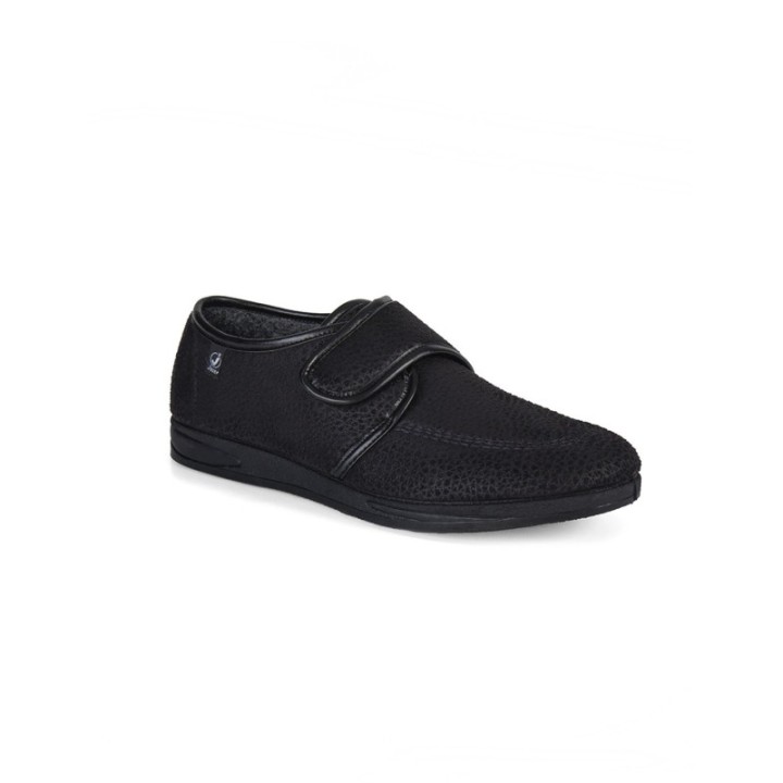 Zapatos confortable velcro color negro