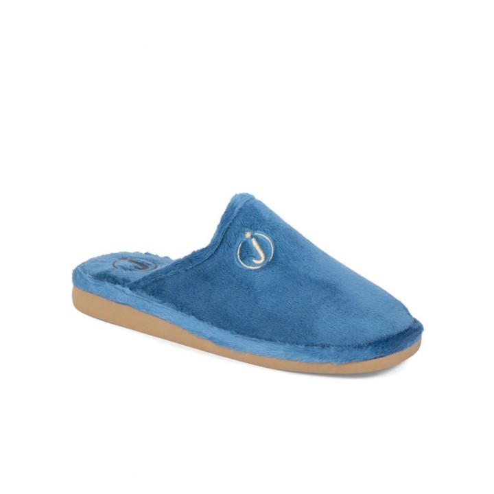 Zapatilla de casa suela EVA especial parquet color azulina