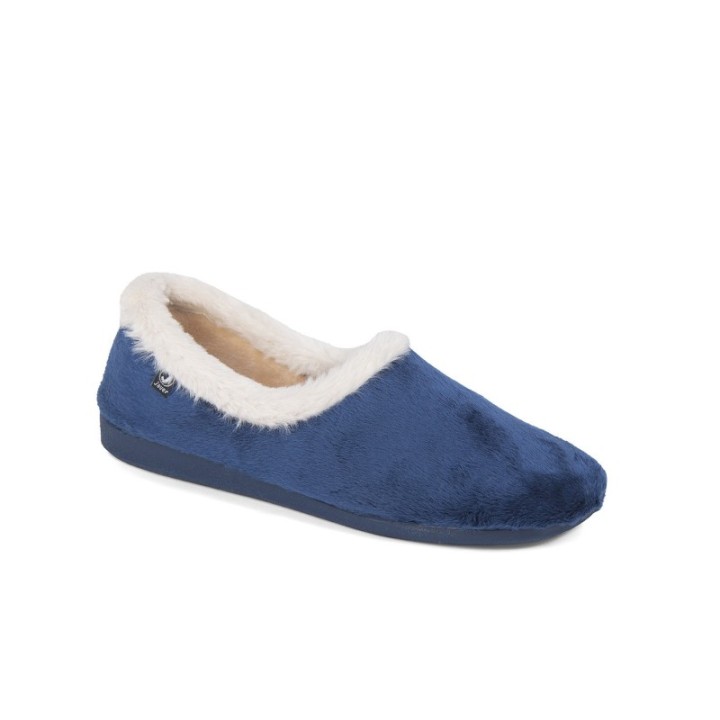 Zapatillas de casa cerradas confort y calidez color azul marino