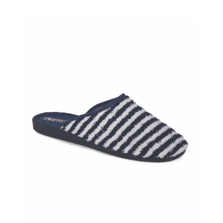 Zapatillas de casa verano mujer rayas color marino