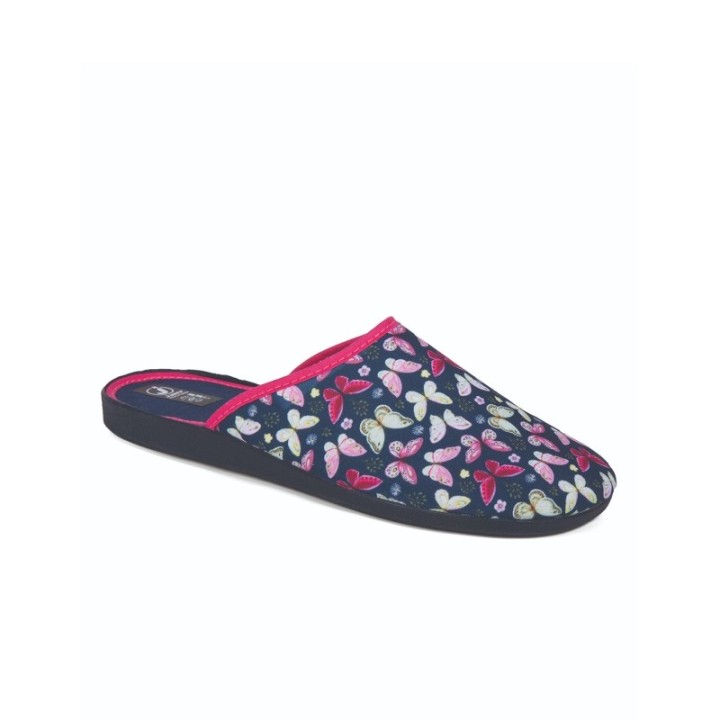 Zapatillas de casa verano mujer estampado color marino