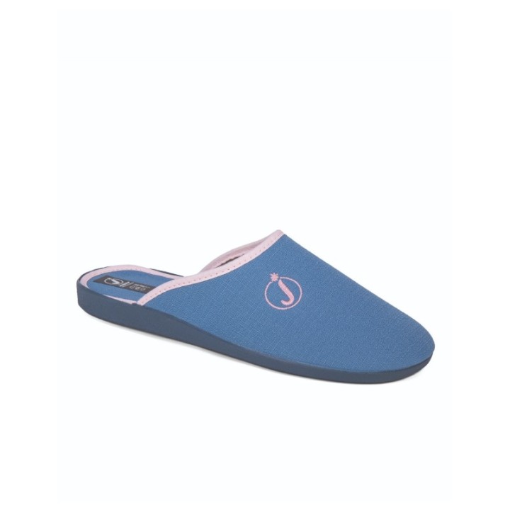 Zapatillas de casa verano mujer color azulina