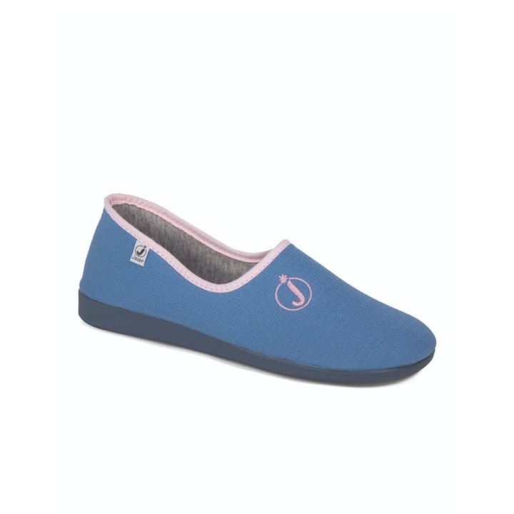 Zapatillas de casa verano mujer cerradas color azulina