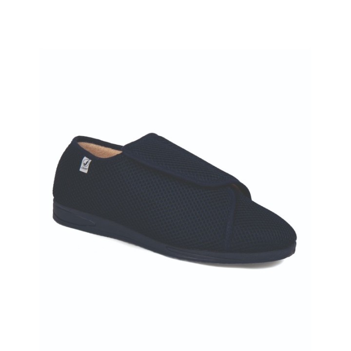 Zapatillas ancho especial velcro color marino