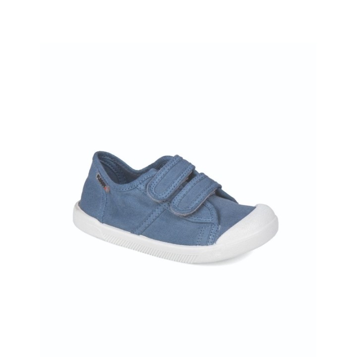 Zapatillas Barefoot Infantil con doble velcro color jeans