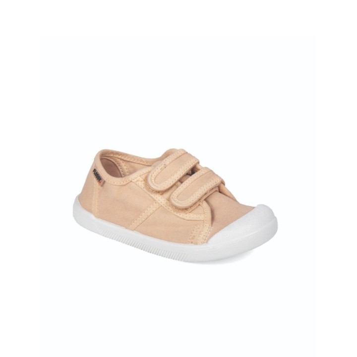 Zapatillas Barefoot Infantil con doble velcro color arena