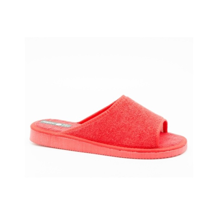 Zapatillas casa abiertas piso eva pegado color rojo