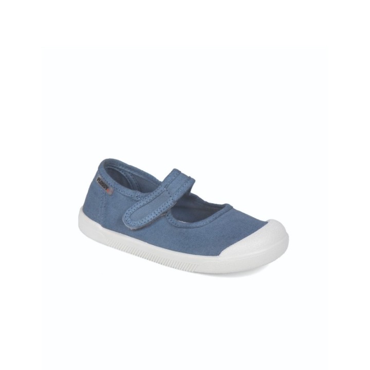 Merceditas Barefoot infantil con velcro color jeans
