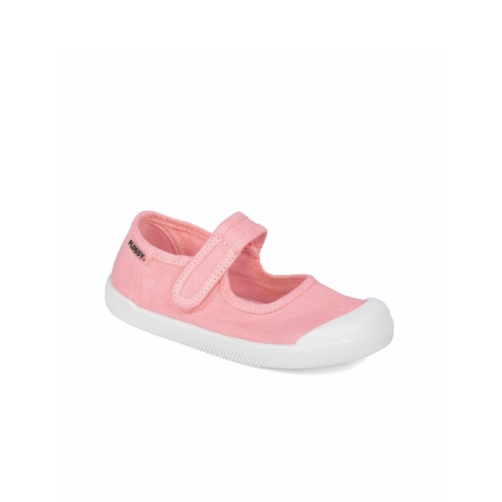 Merceditas Barefoot infantil con velcro color rosa