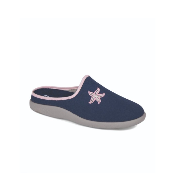 Zapatillas de casa verano mujer puntera cerrada color marino