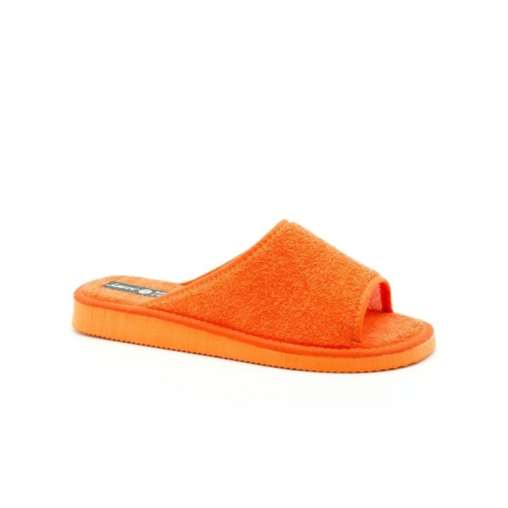 Zapatillas casa abiertas piso eva pegado color naranja
