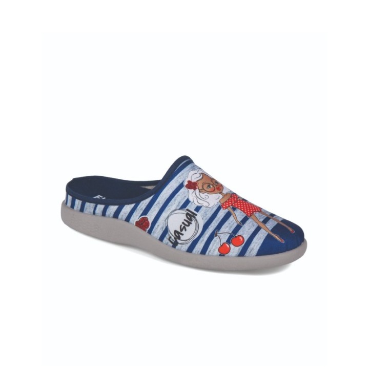 Zapatillas de casa verano mujer casual color marino