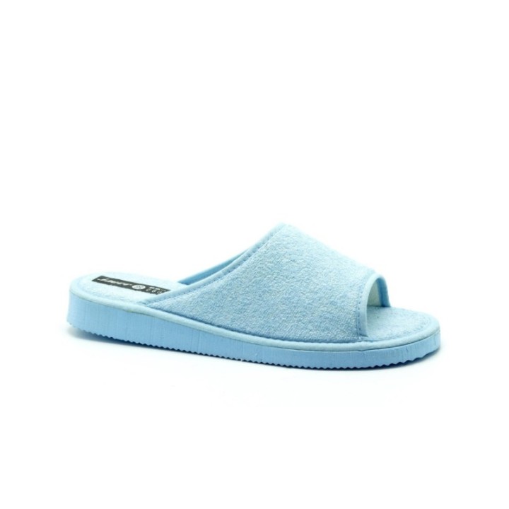 Zapatillas casa abiertas piso eva pegado color celeste