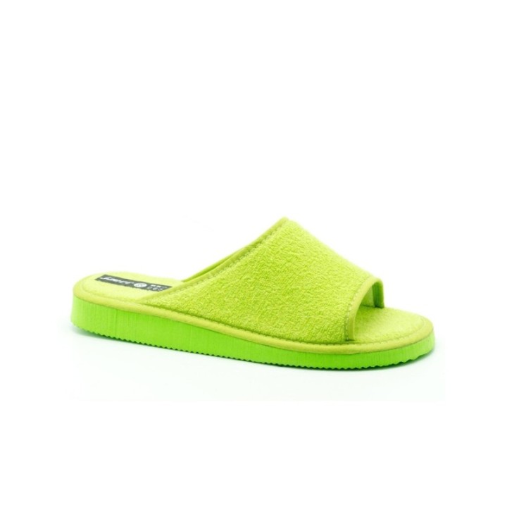 Zapatillas casa abiertas piso eva pegado color pistacho