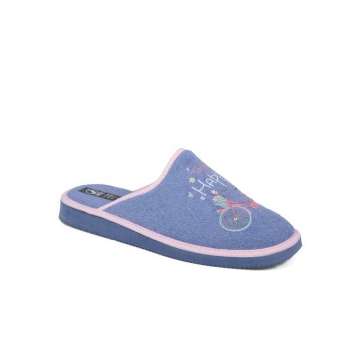 Zapatillas de casa verano mujer puntera cerrada Today happy color azulina