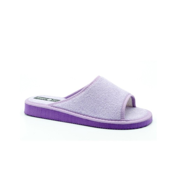Zapatillas casa puntera abierta piso eva pegado color morado
