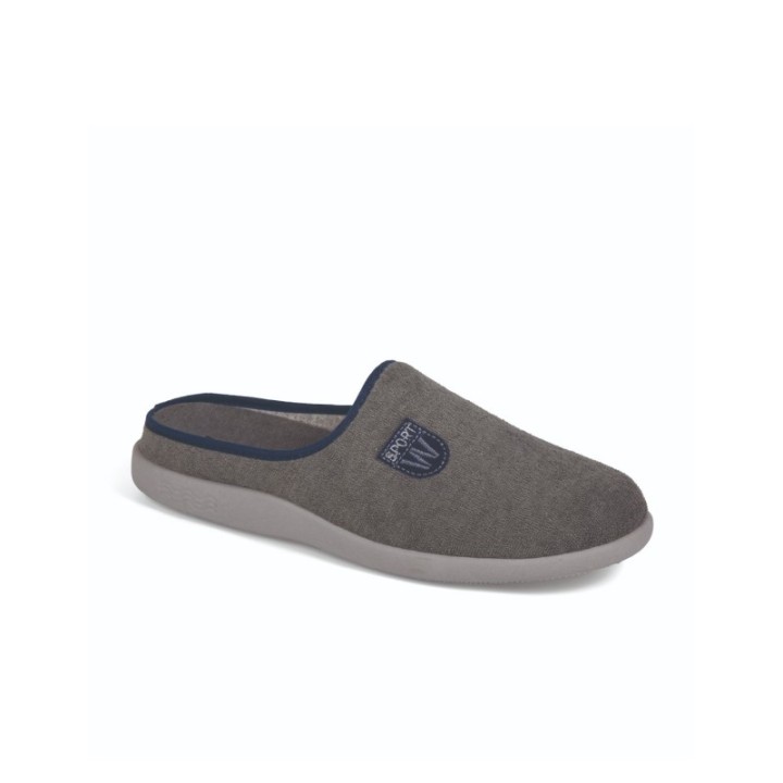 Zapatillas de casa verano hombre puntera cerrada Sport W color gris
