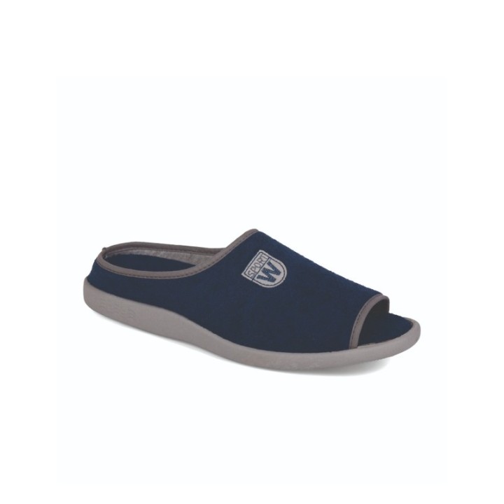 Zapatillas de casa verano hombre puntera abierta Sport W color marino