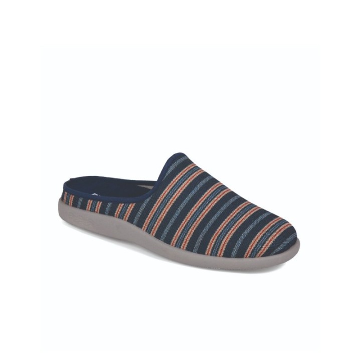 Zapatillas de casa verano hombre puntera cerrada rayas color marino